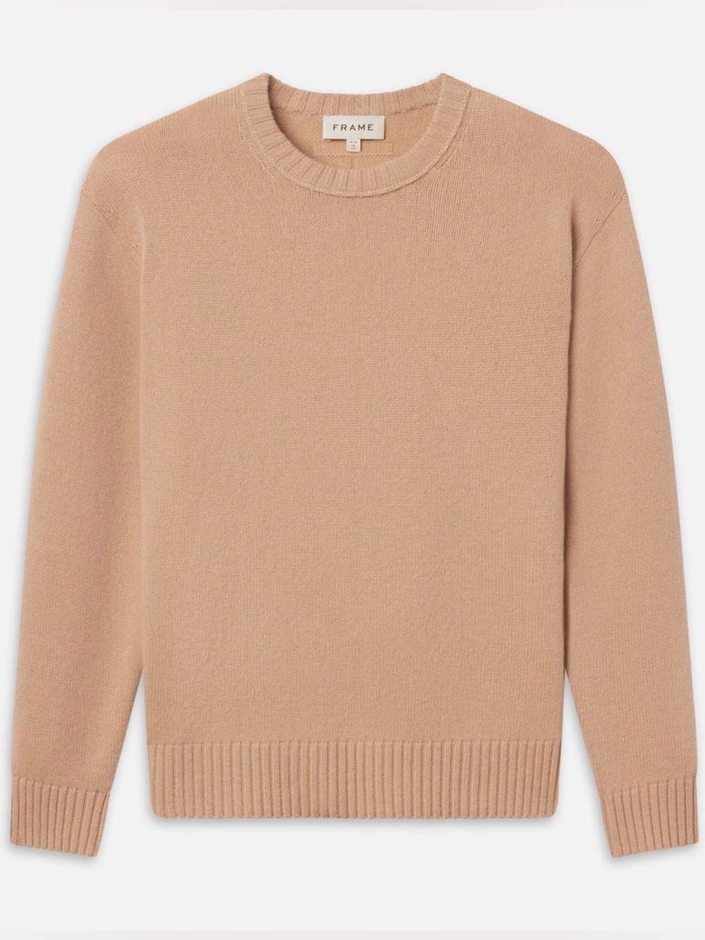 Frame Denim peach Cashmere Crewneck Classic Knit Sweater size S